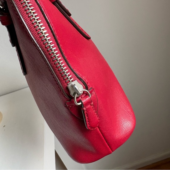 COACH Peyton F32582 Mini Dome Crossbody Bag Red - Picture 8 of 15